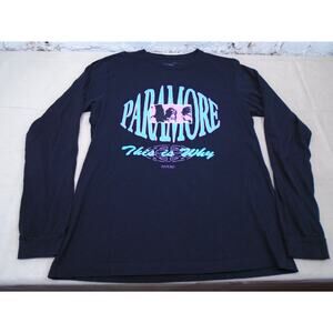 Paramore Shirt Mens Large Black Blue Pink This Is Why Tour 2023 Concert Band Tee